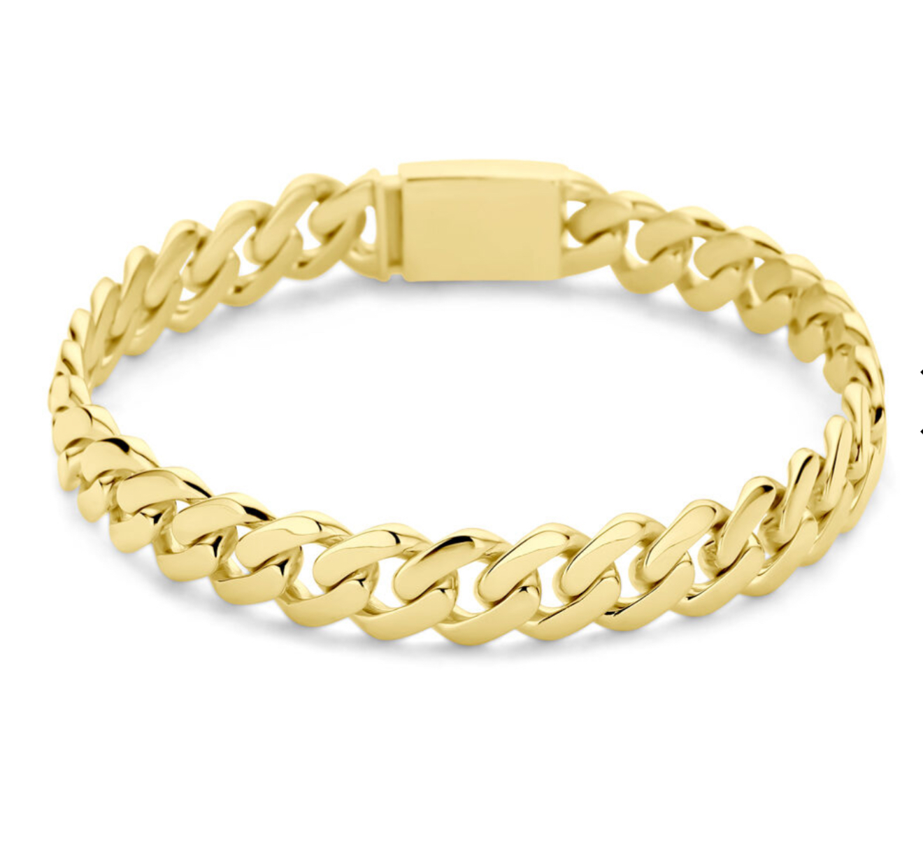 18krt gouden armband gourmet 10mm 21cm